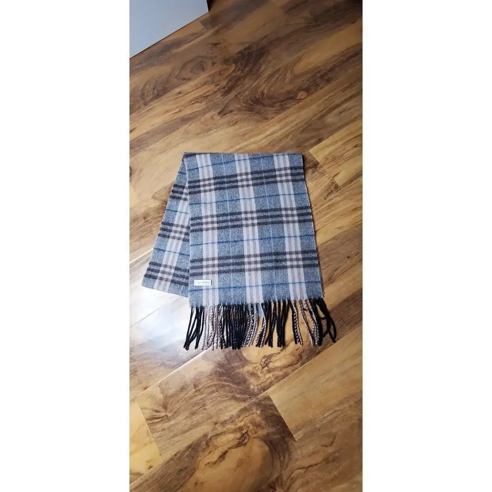 Enya Monticello Cashmere blend Scarf gray brown‎